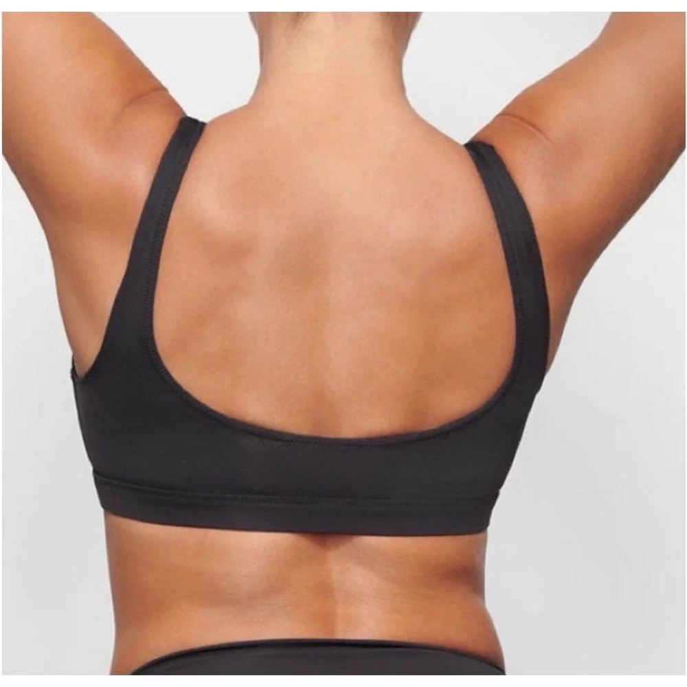 NWT Skims Recycled Swim Tank‎ Bikini Top Women's Large Gunmetal Gray Neutral